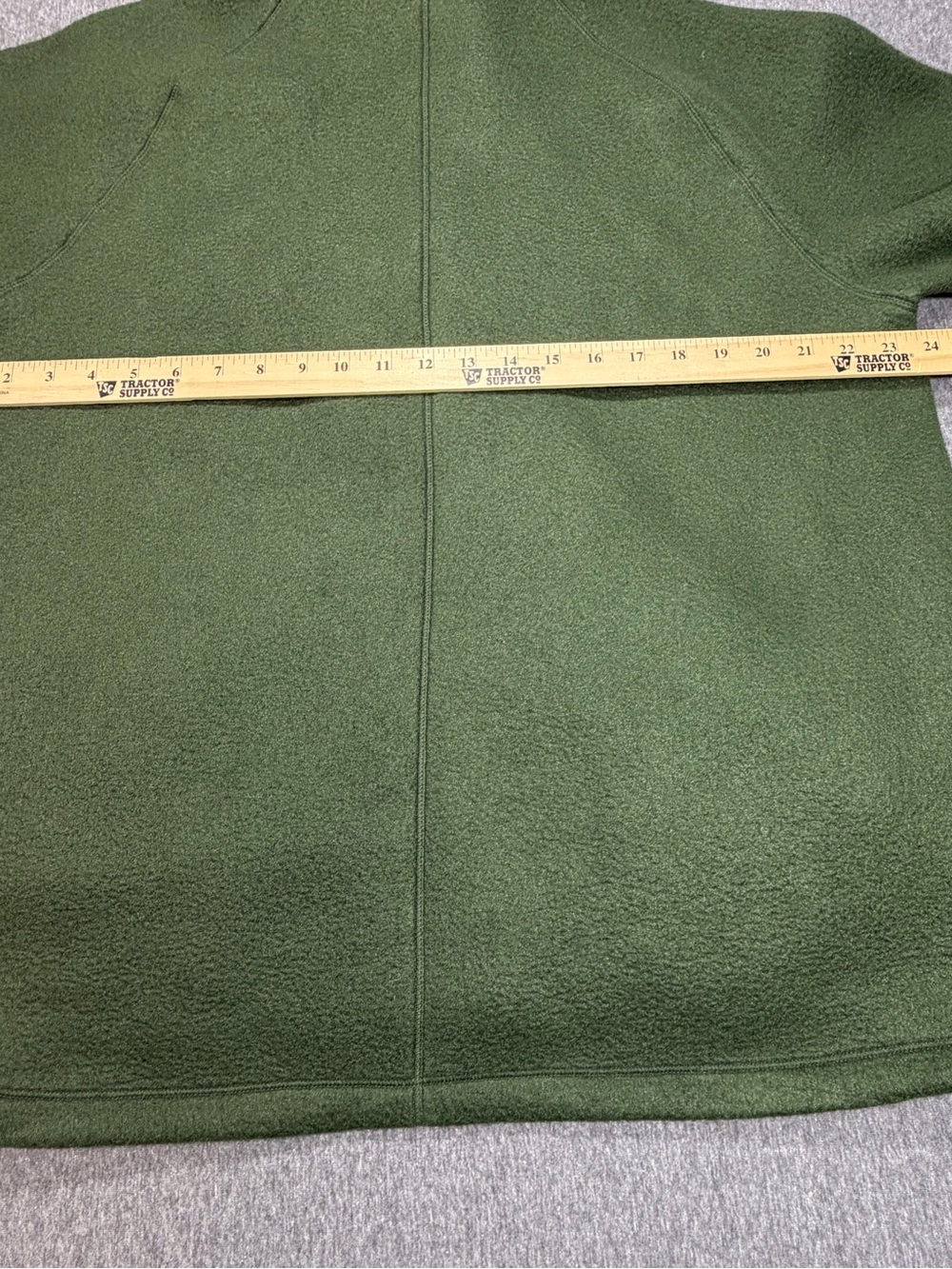 L.L. Bean Men's Dark Green Fleece Jacket with Orange Trim Large 518186 - Picture 6 of 6